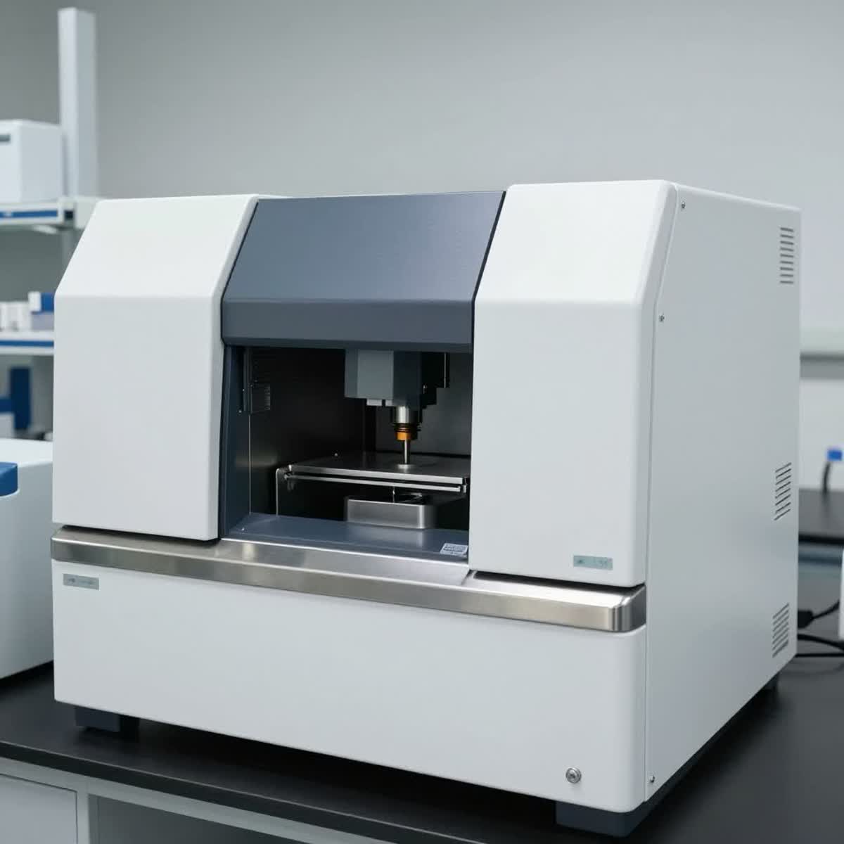 A gas chromatography-mass spectrometry instrument in a laboratory