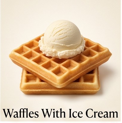 Waffles With Ice Cream